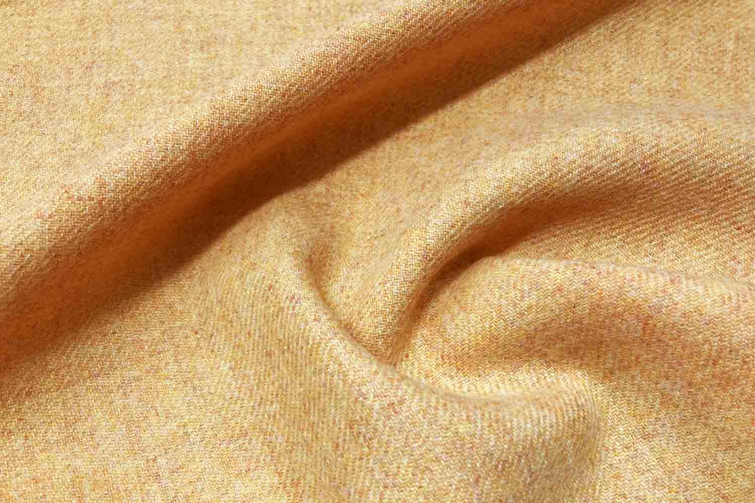 gelber Tweed 100 prozent Schurwolle